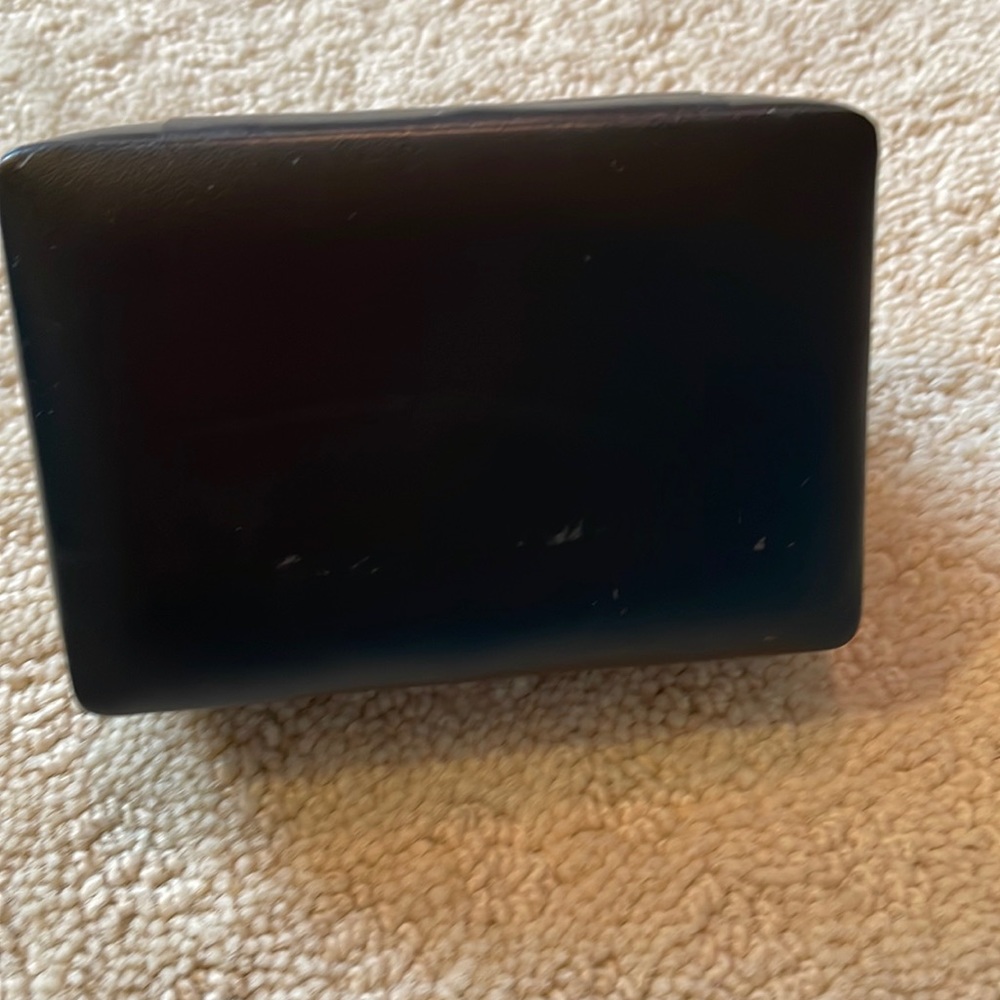 New black Leather DOPP CARD AND STUD CASE